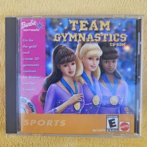 Barbie Team Gymnastics CD Rom 2001 Windows 95/98/2000 Complete Disc Manual Case